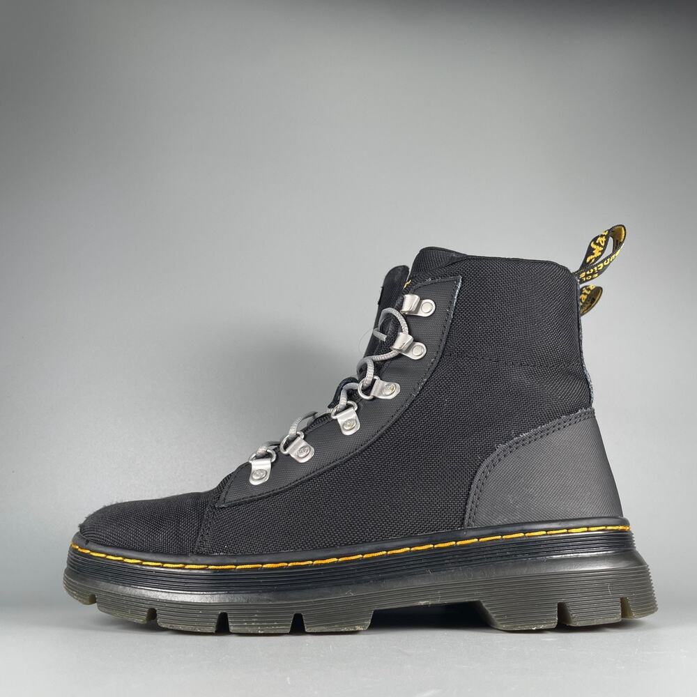 Dr. Martens Combs W Women’s Size 9 Black Lace-Up Canvas Ankle Combat Boot Casual